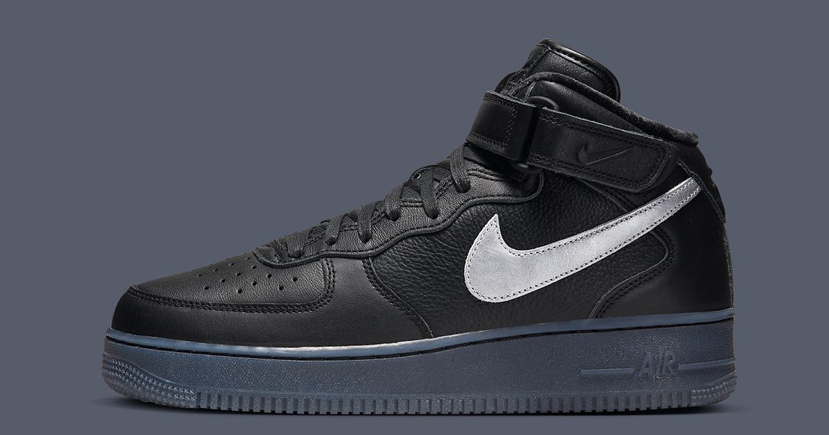 Premium Nike Air Force 1 Mid Appears in Black and Silver | House of Heat°