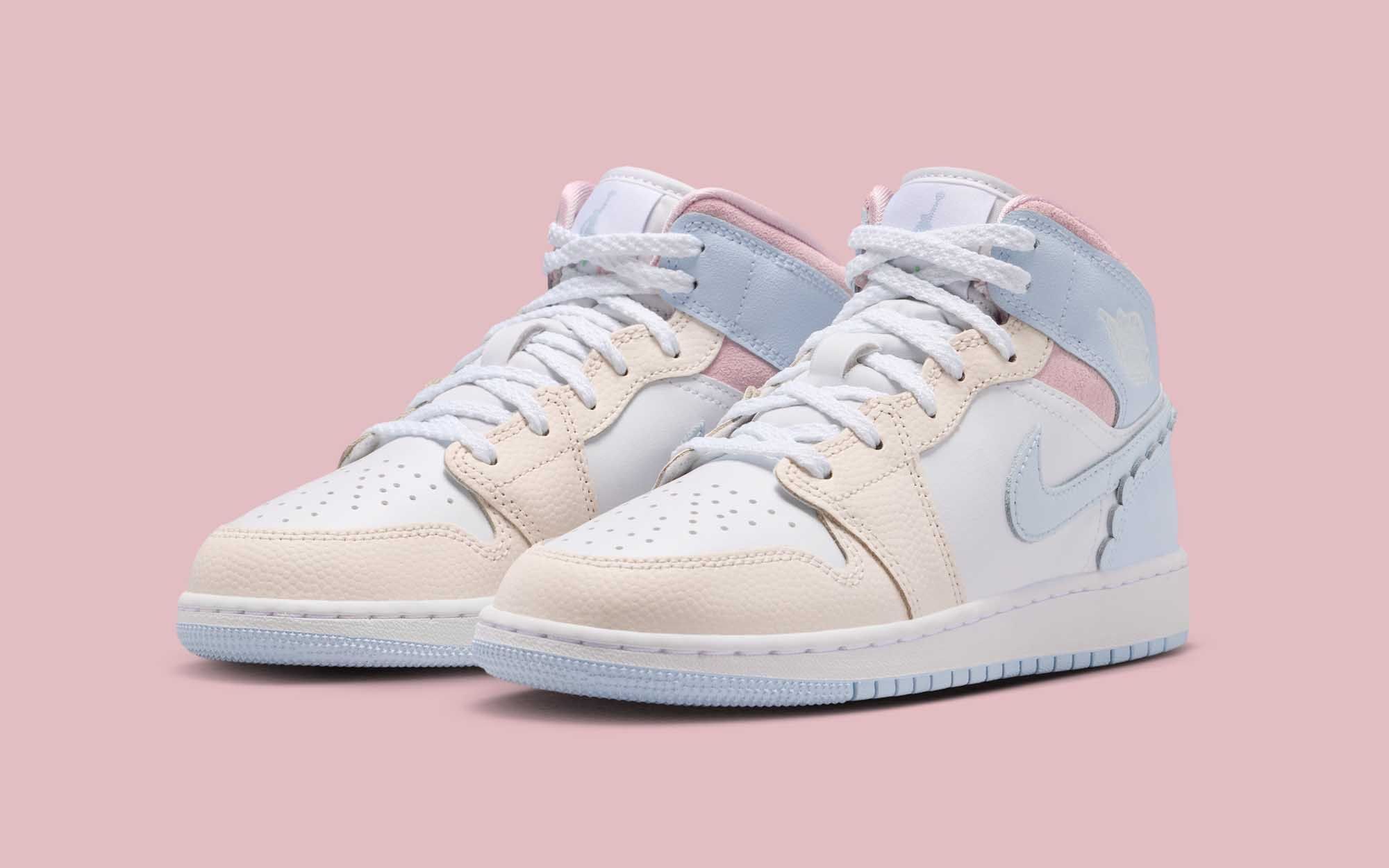 valentine aj1 mixed textures pink