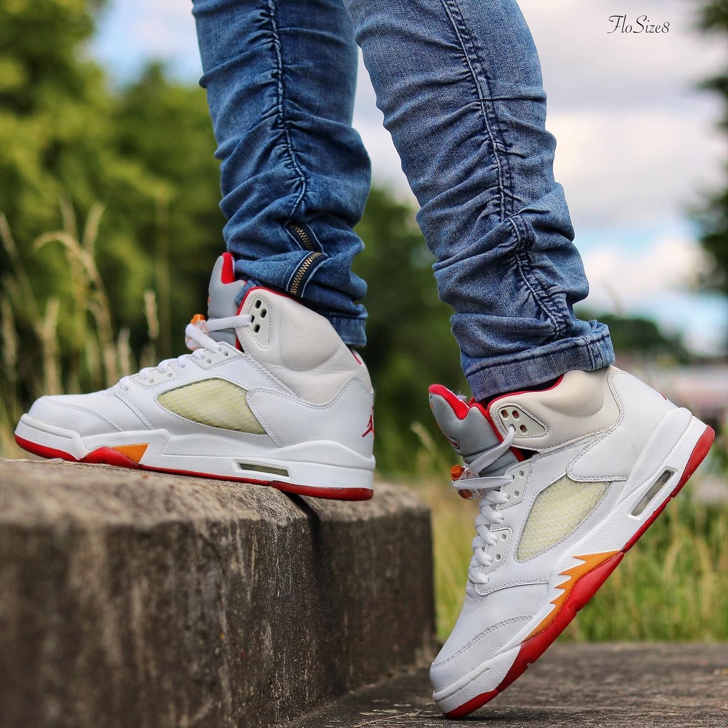 sunset jordan 5s