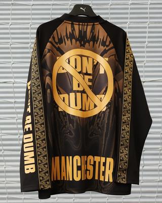 A$AP Rocky x PUMA x Manchester City "Don't Be Dumb" Jersey. Photo via PUMA/Manchester City.