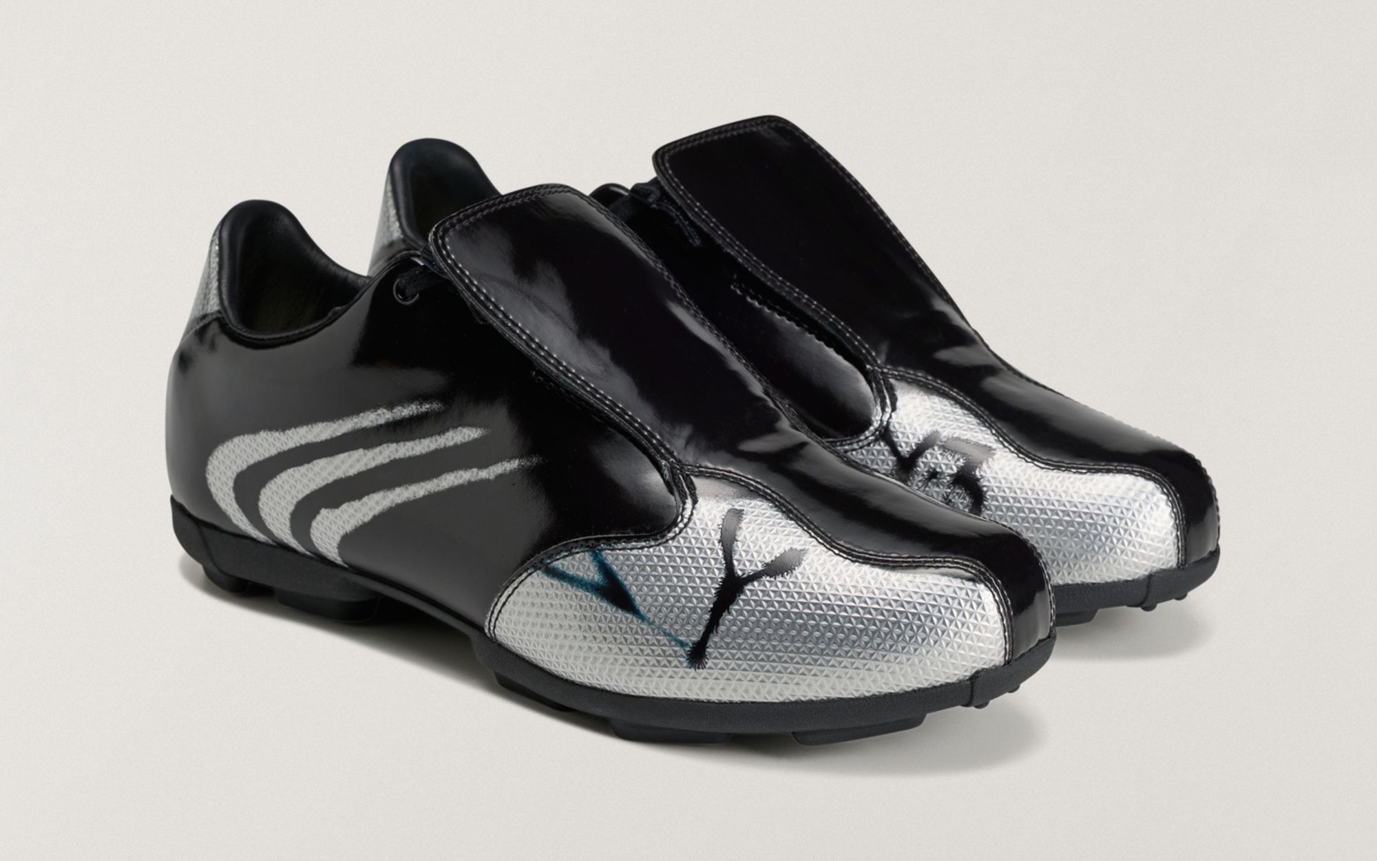 CHITO x adidas Y-3 F50 TUNIT AOP "Black/Silver" (SKU: KH6855). Photo via adidas.