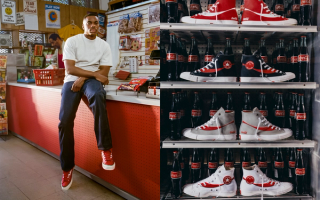 Vince Staples modeling the Coca Cola x Converse Chuck 70 collection.