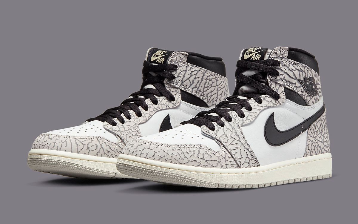 Jordan 1 white clearance elephant