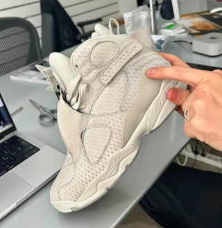 Slam Jam x Air Jordan 8 "Light Bone" via TheDropDate.