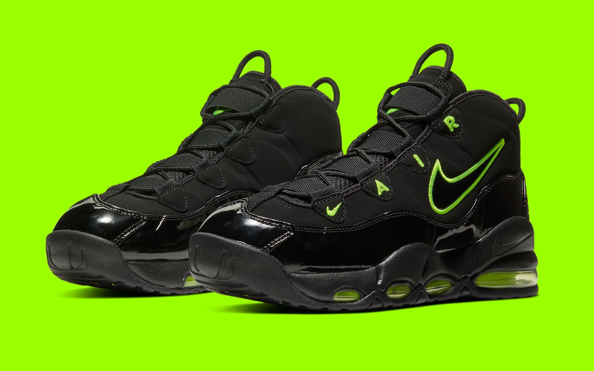 Nike Air Max Uptempo 95 Black Volt モアテン ボルト Nike's Air Max Uptempo '95 'Black/Volt' Returns Holiday 2025