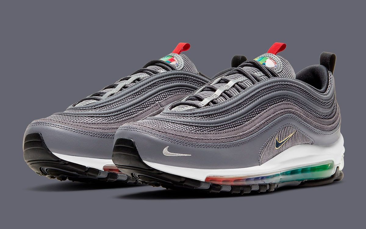 Nike grey air max 97 mini clearance swoosh trainers