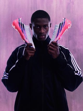 Nuno Mendes for adidas "Chaos vs Control" F50 HYPERFAST Boots. Photo via adidas.