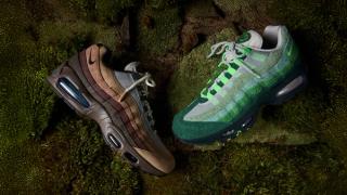 Ducks of a Feather Nike Air Max 95 “Lumber Yard” & "The Woods" collaborations with University of Oregon. Photo by Andrew Dutton (@ ad__sneaks).