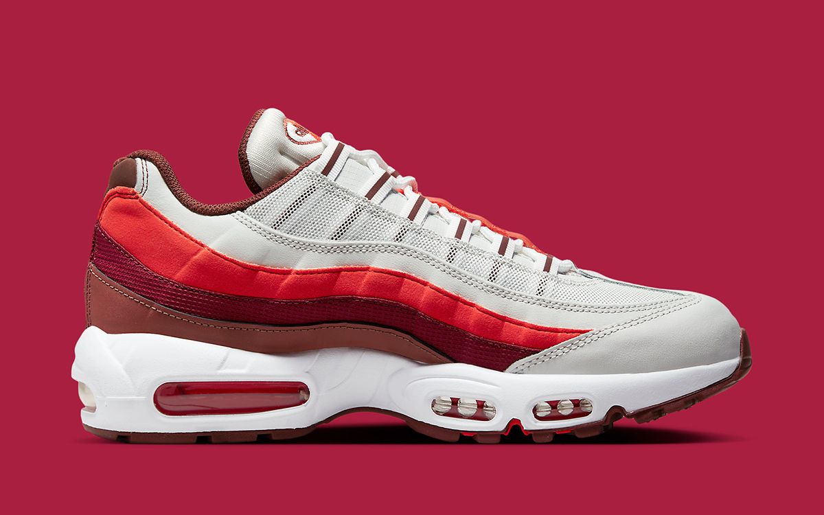 Red white air max hot sale 95