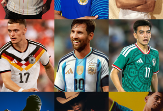 Nine different Home & Away jersey designs by adidas for the 2026 World Cup™—including Lionel Messi in Argentina's Home jersey, Gilberto Mora in Mexico's Home jersey & Lamine Yamal in Spain's Home jersey.