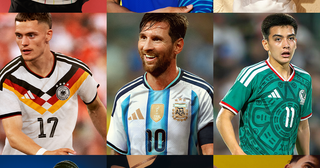 Nine different Home & Away jersey designs by adidas for the 2026 World Cup™—including Lionel Messi in Argentina's Home jersey, Gilberto Mora in Mexico's Home jersey & Lamine Yamal in Spain's Home jersey.