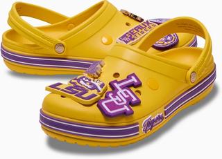 NCAA x Crocs Crocband Clog "LSU Tigers" (SKU: 213572-90H). Photo via Crocs.
