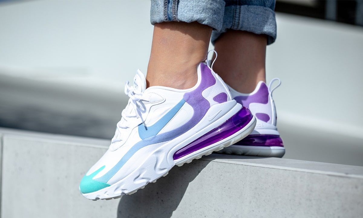 Nike 270 react outlet blue and purple