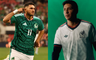 Santiago Giménez & Edson Álvarez in Mexico's 2026 Home & Away Jerseys. Photos via adidas.