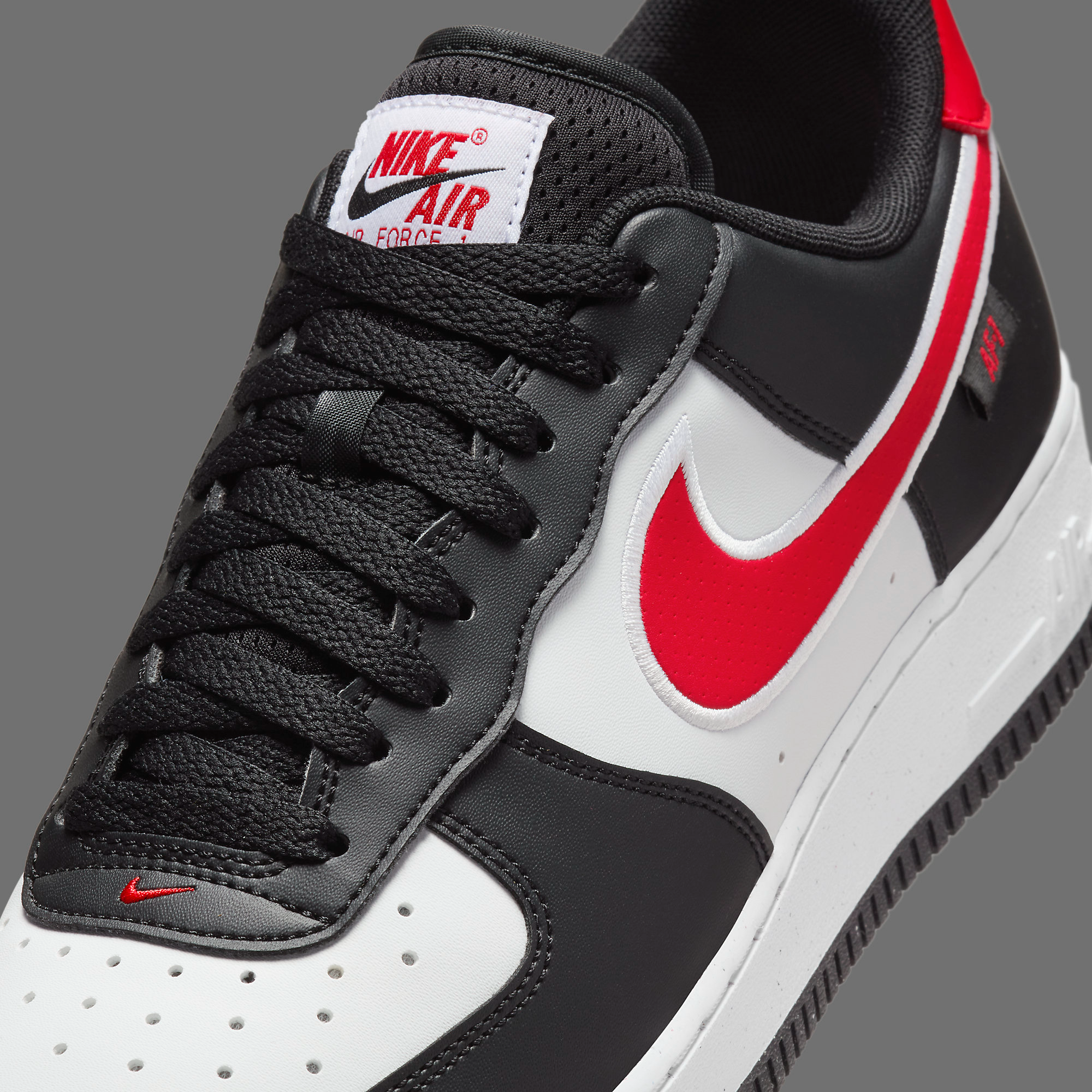 air force 1 red and grey