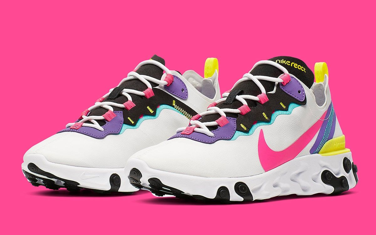 Nike react element 55 black pink best sale