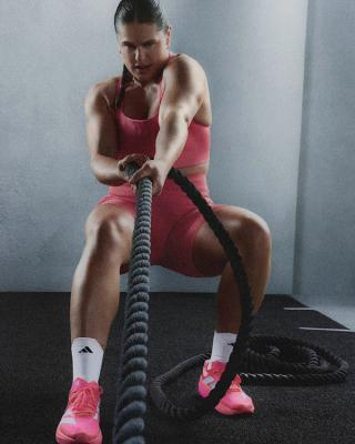 Ilona Maher for the adidas Adizero Dropset Pro. Photo via adidas.