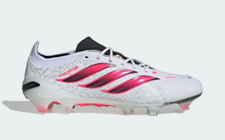 adidas Predator 26 Elite FG in a "Footwear White/Solar Turbo/Core Black" color scheme.