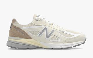 White and Cream Cover this Made in USA New Balance 990v4