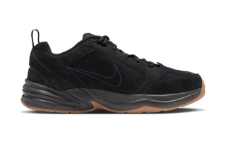 Men's Nike Air Monarch SE "Black/Gum" (SKU: IB2281-001). Photo via Nike.