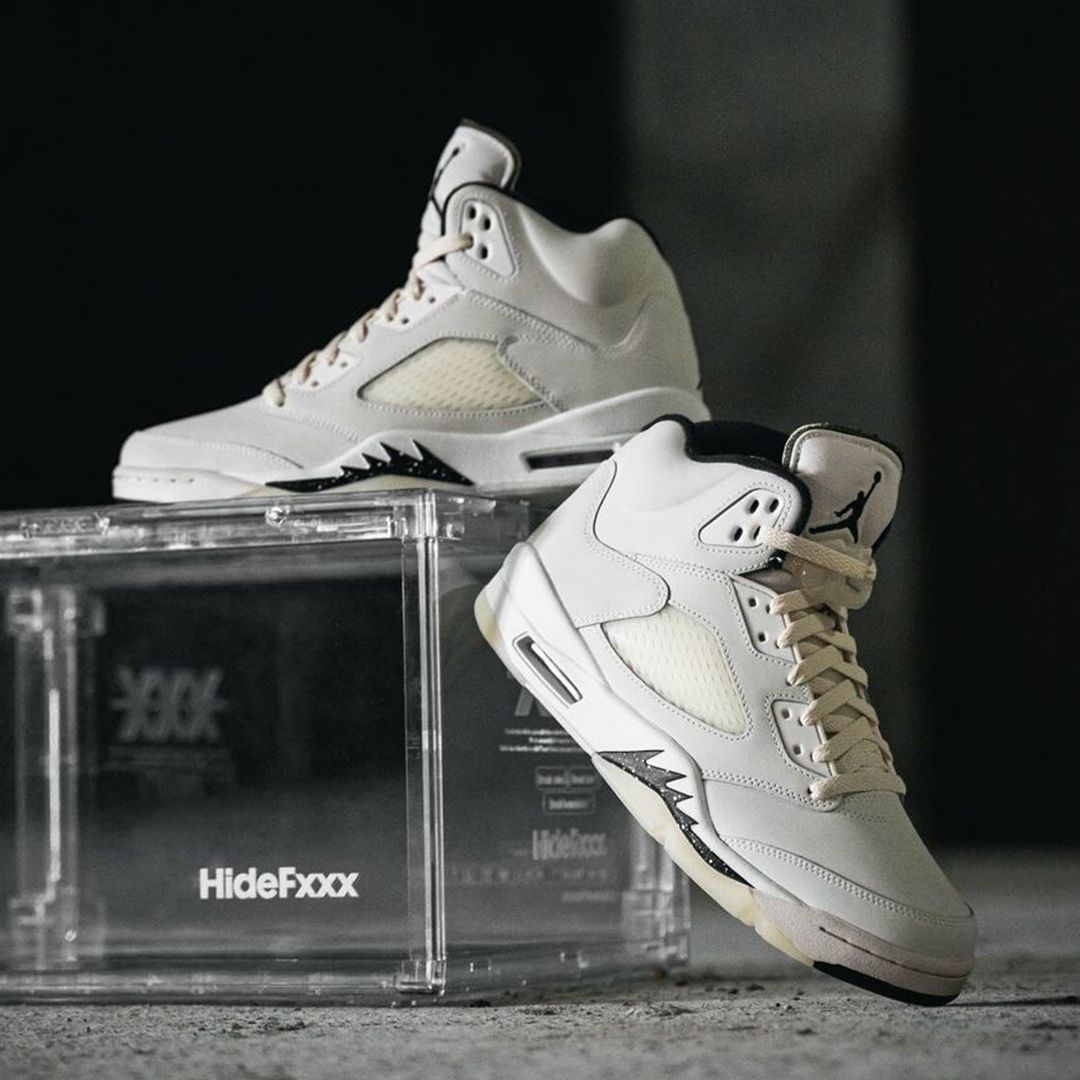 Jordan 5 white outlet metallic release date