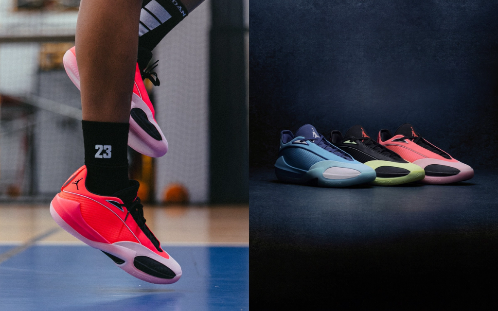 Jordan Triangle basketball shoe in standard colorway, $140 retail