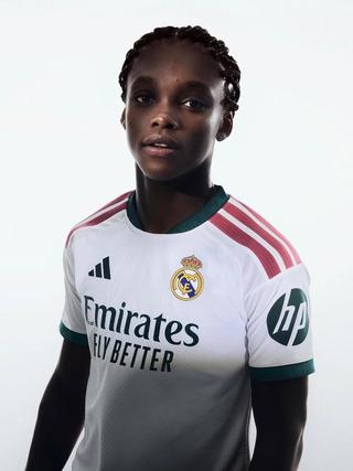 Linda Caicedo for Real Madrid 26/27 Home Jersey. Photo via adidas.