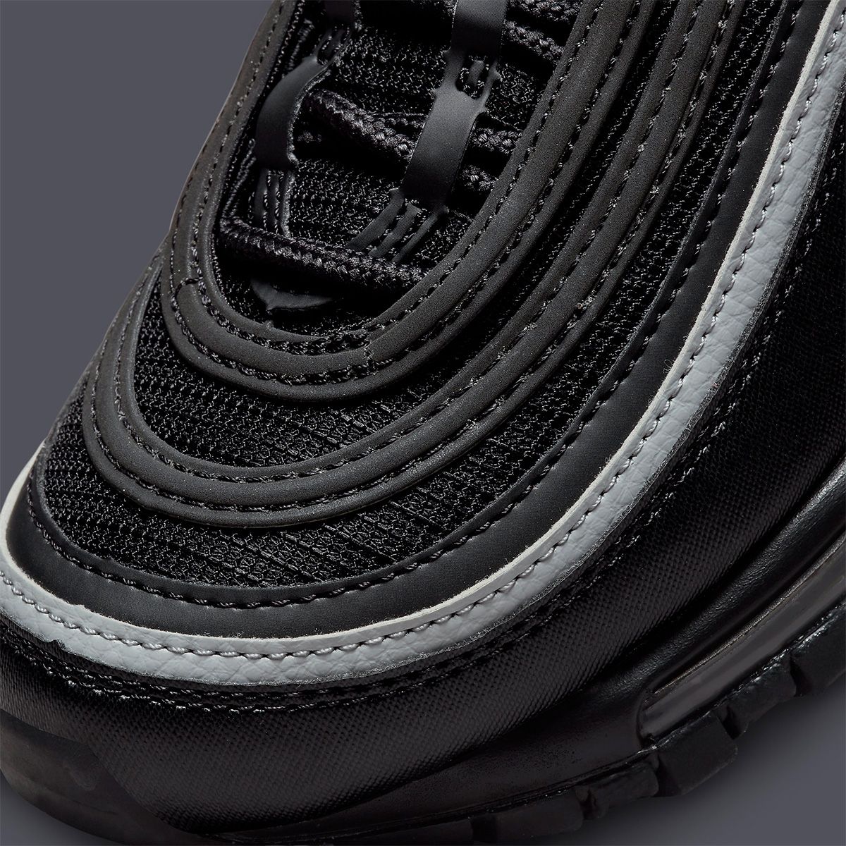 nike air max 97 triple black with white stripe