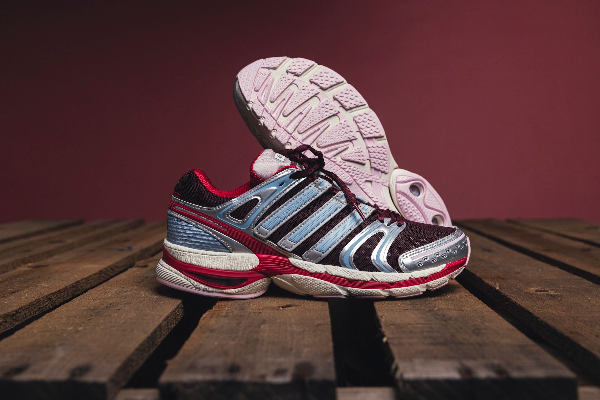 WOODstack's adidas Adistar Control 5 "Blood, Sweat & Tears" collaboration.