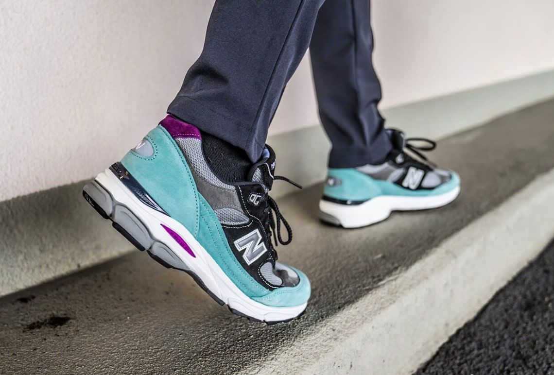 Available Now // New Balance 991.9 in Teal and Black | House of Heat°