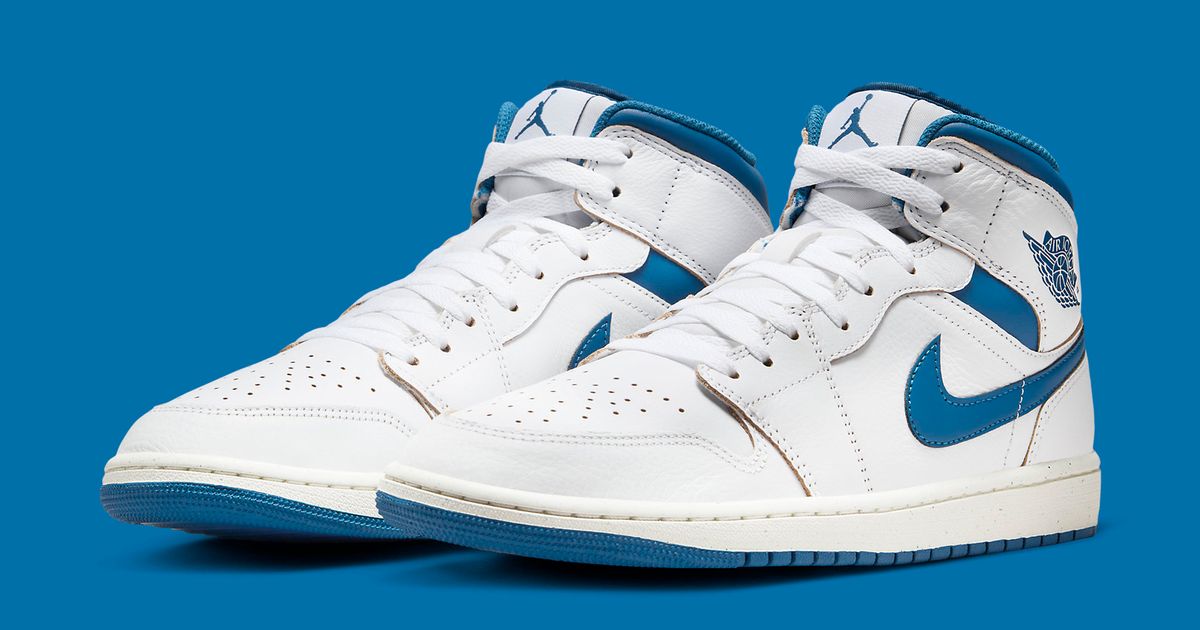 mens jordan 1 mid blue