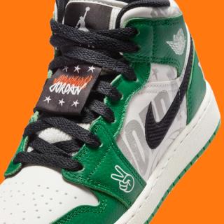 First Looks // Air Jordan 1 Mid GS "Overbranded"