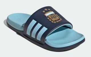 Argentina Adilette Comfort 2.0 Slides (SKU: JS4974). Photo via adidas.