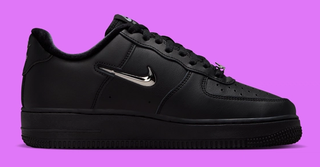 Women's Nike Air Force 1 Low Jewel "Black/Metallic Silver" (SKU: IV6039-001). Photo via Nike.