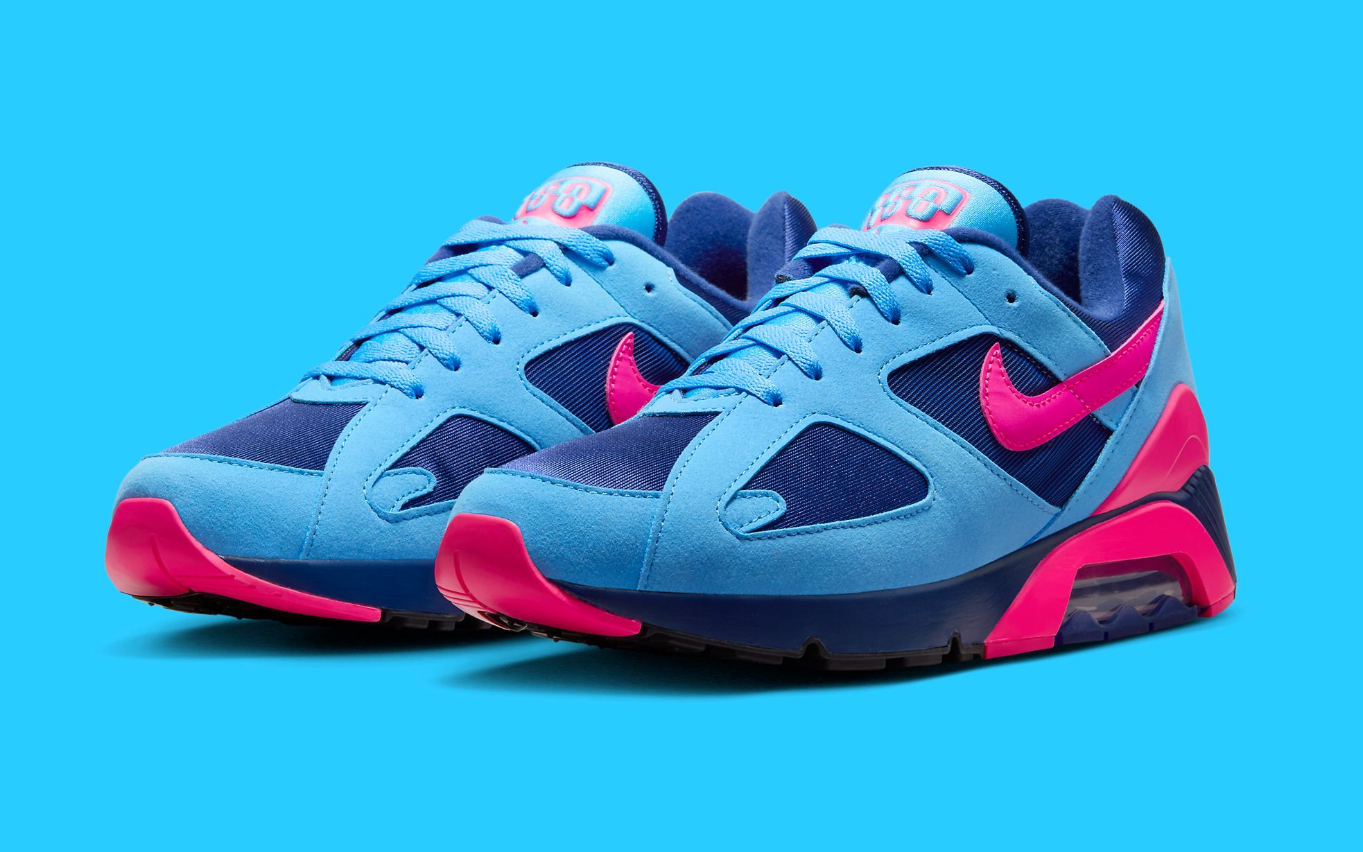 【ALLBLUE】Krishna 180F pink blue color Nike Air 180 - University Blue / Deep Royal Blue / Black