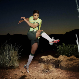 Sam Kerr wearing her special edition Nike Mercurial Superfly 10 Elite football boot.