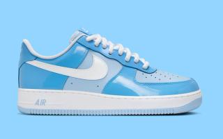 The Patent Leather Air Force 1 Low "Psychic Blue" is Available Now