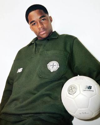Endrick for Stone Island x New Balance Football Summer 2026 Collection. Photo via Stone Island.