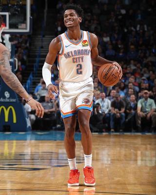 Shai Gilgeous-Alexander wearing Kobes.