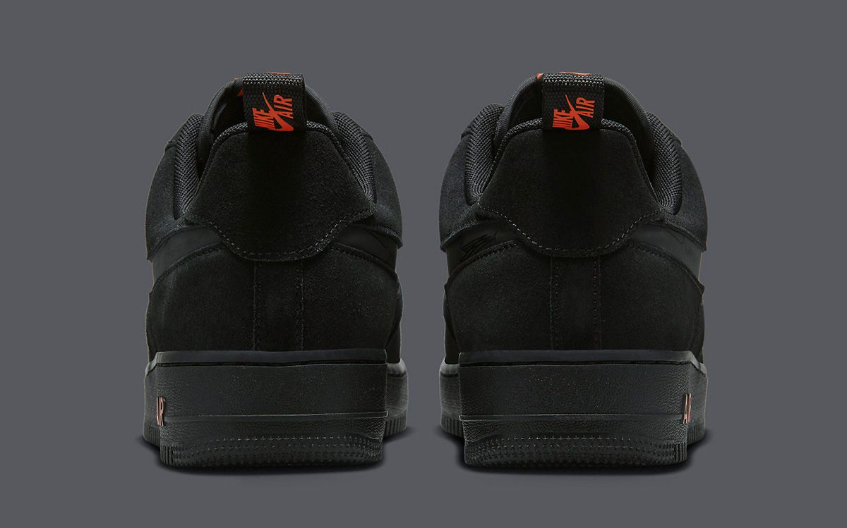 Nike Air Force 1 Low Multi-Swoosh Black Orange Raffles and Release Date