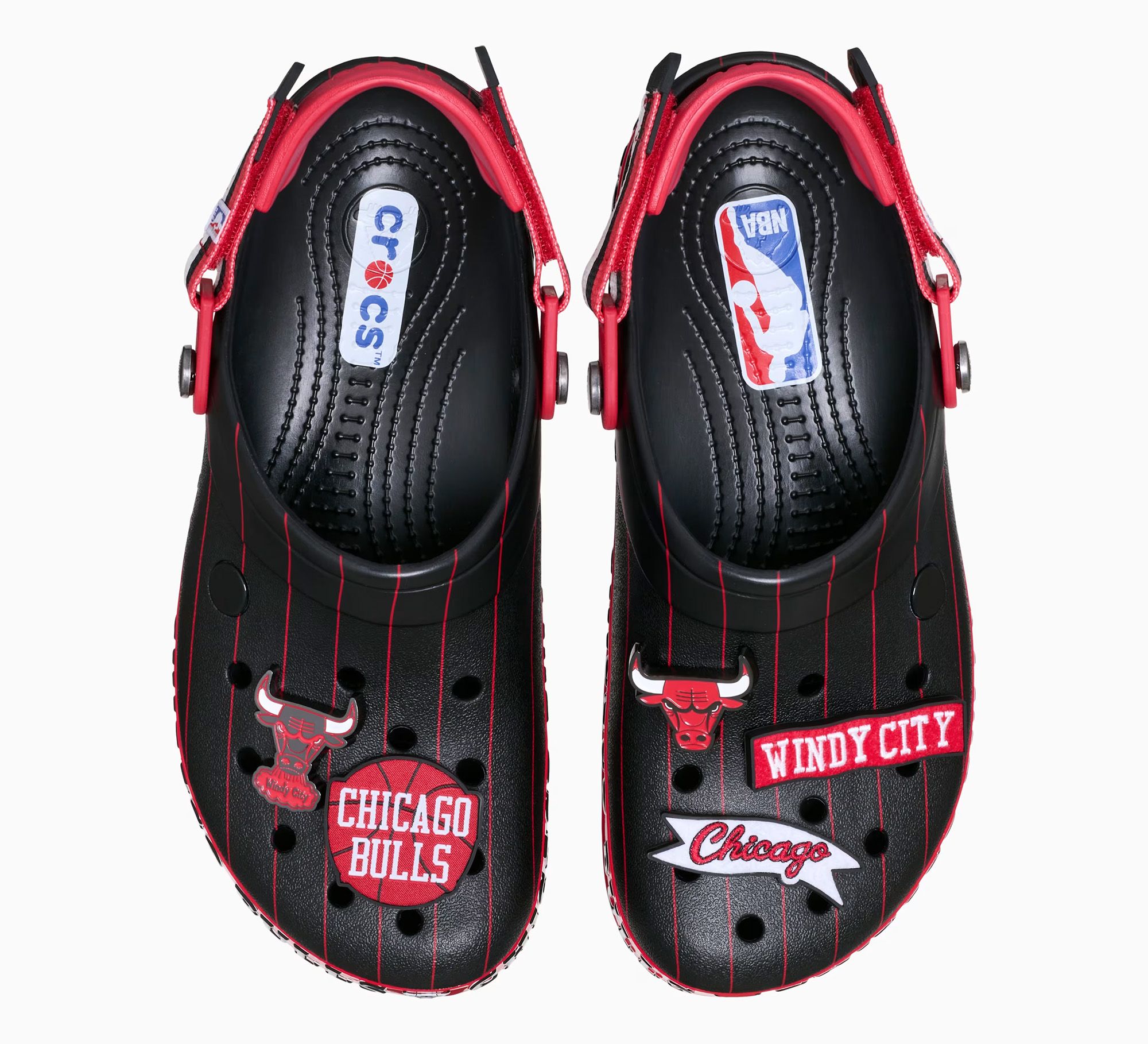NBA x Crocs Crocband™ Clog "Chicago Bulls" (SKU:212803-90H). Photo via Crocs.