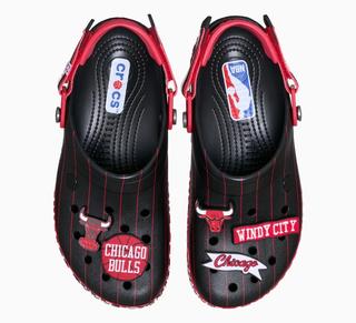NBA x Crocs Crocband™ Clog "Chicago Bulls" (SKU:212803-90H). Photo via Crocs.