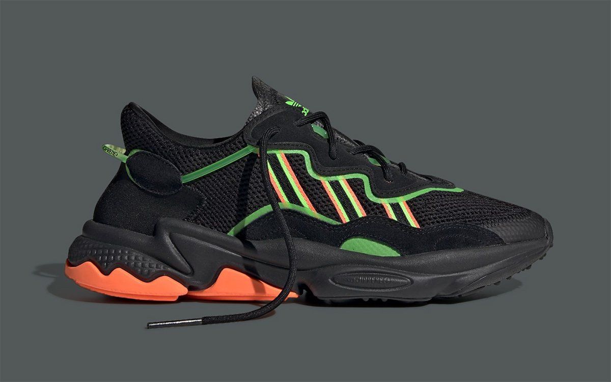 Adidas ozweego black online orange