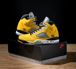 Air Jordan 5 "Tokyo 23" (2025 retro) photographed by atmos Japan.