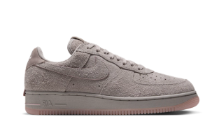 Nike Air Force 1 '01 "NYC Rat" in a "College Grey/College Grey/Pink Glaze" color scheme, inspired by the four-legged rodents that are common residents across NYC's MTA subway system.