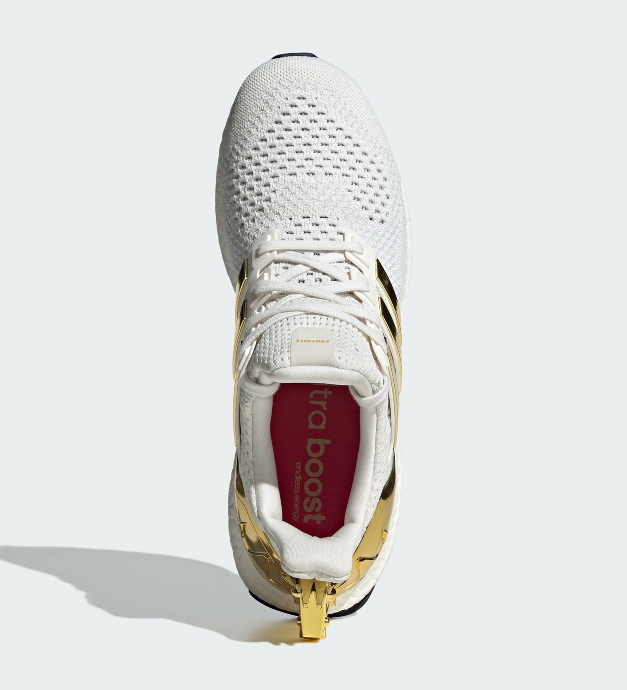 Adidas Fortnite White and Gold Dragon Sneakers Adidas Ultra Boost 1.0 Fortnite Victory Crown Gold White  main image 2