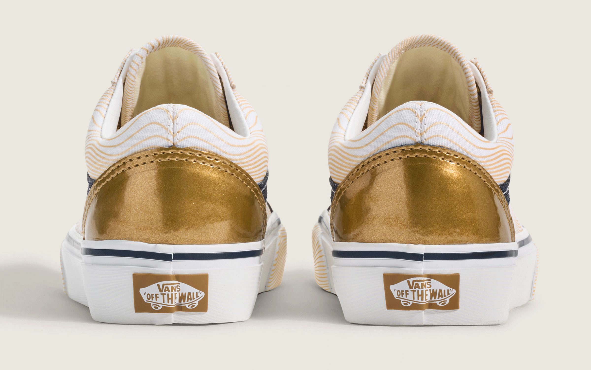 Big Kids' KPop Demon Hunters x Vans Old Skool "Golden" (SKU: VN000ECUGLD). Photo via Vans.