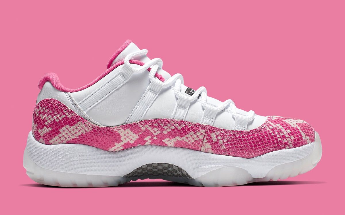 Jordan 11 snakeskin deals pink release date