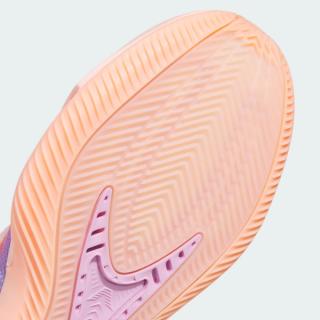 Kids' adidas Anthony Edwards 2 "3SSB" in a "Haze Coral/Bliss Lilac/Zero Metallic" color scheme.