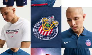 Eight different fan gear & training items by Nike for Chivas de Guadalajara (Club Deportivo Guadalajara) from Mexico's Liga MX league in time for the 2026 Apertura tournament.